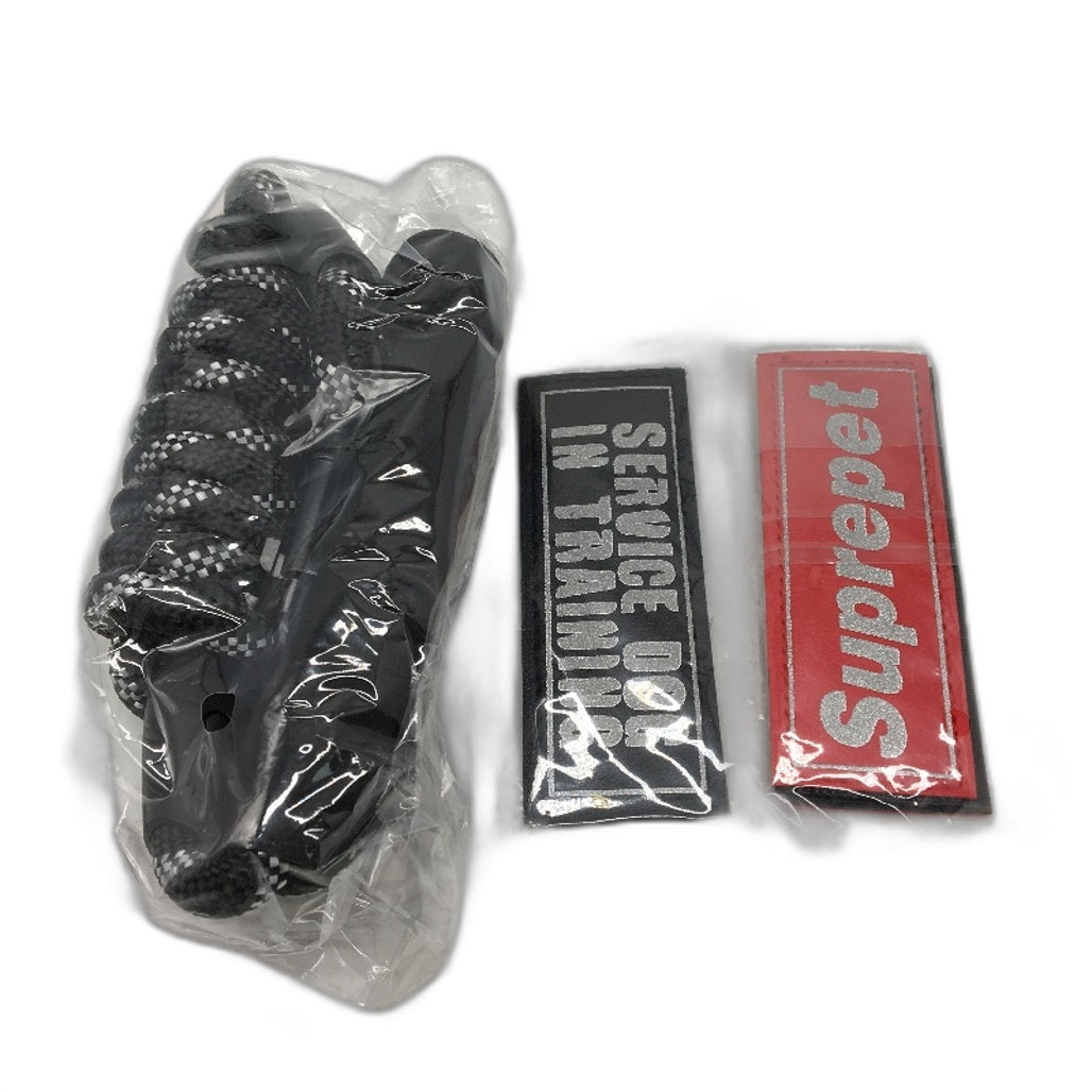 Suprepet Service Dog Removable Label Black Vest With Lead Size M NEW