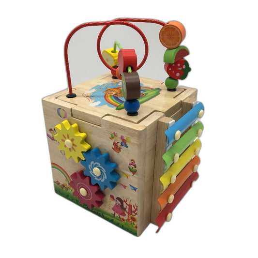 Time Teacher Shape Sorter Wooden Activity Cube Ages 12+Months NEW