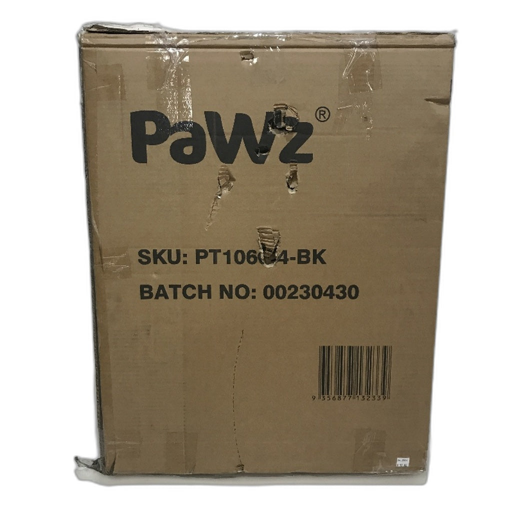 PAWZ 4 Panel Freestanding Foldable Wooden Pet Animal Gate Black NEW