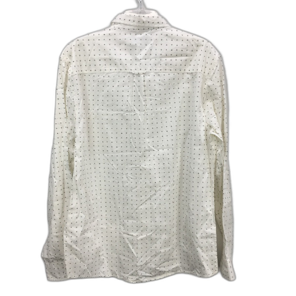 Jeanswest 2 Pack White Navy Pattern Cotton LSleeve Casual Shirts Mens Size L NEW