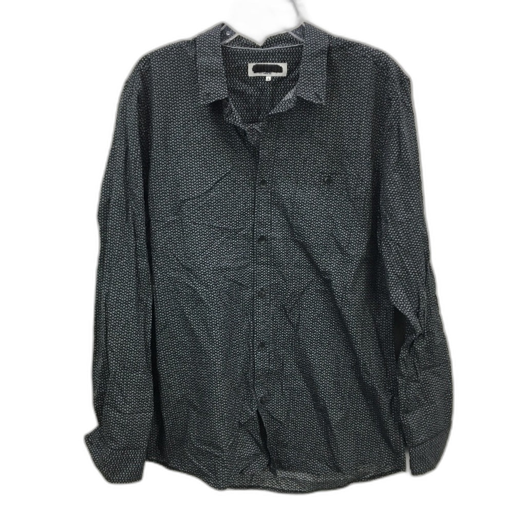 Jeanswest 2 Pack White Navy Pattern Cotton LSleeve Casual Shirts Mens Size L NEW