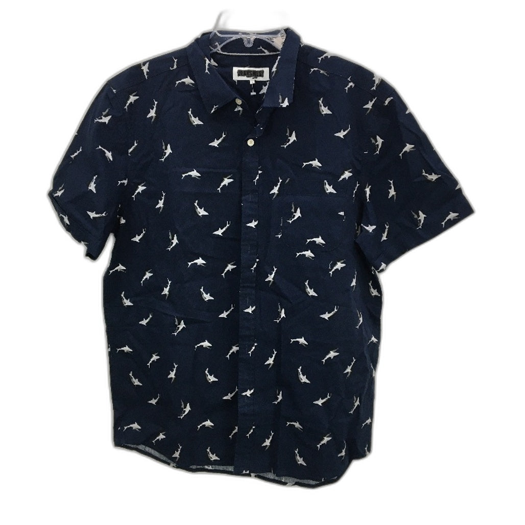 Jeanswest 2Pack Black & Navy Print Cotton SSleeve Casual Shirts Mens Size L NEW