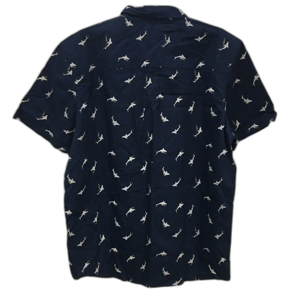 Jeanswest 2Pack Black & Navy Print Cotton SSleeve Casual Shirts Mens Size L NEW