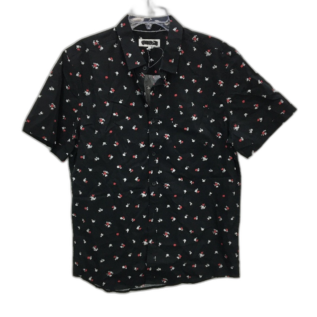 Jeanswest 2Pack Black & Navy Print Cotton SSleeve Casual Shirts Mens Size L NEW