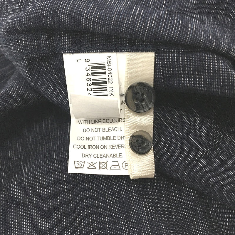 Jeanswest 2Pack Navy Plue Streaks Cotton SSleeve Casual Shirts Mens Size L NEW