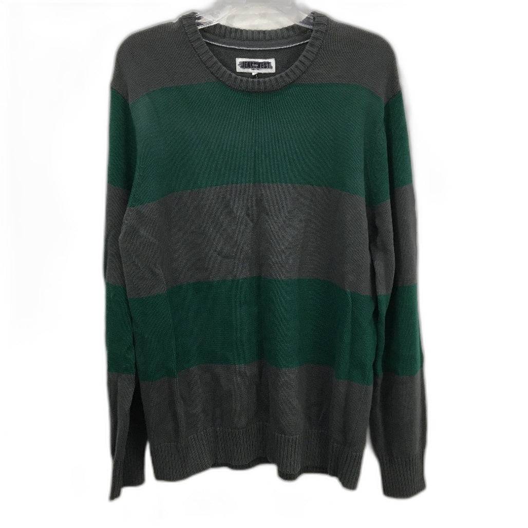 Jeanswest 2Pack Grey Thick Stripe Cotton LSleeve Knit Jumpers Mens Size L NEW