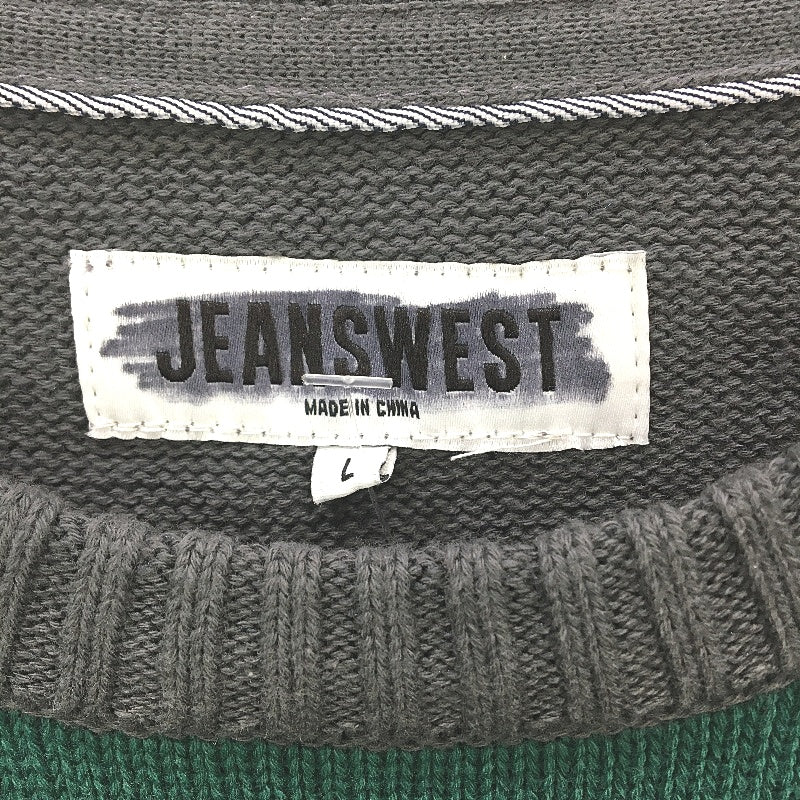Jeanswest 2Pack Grey Thick Stripe Cotton LSleeve Knit Jumpers Mens Size L NEW