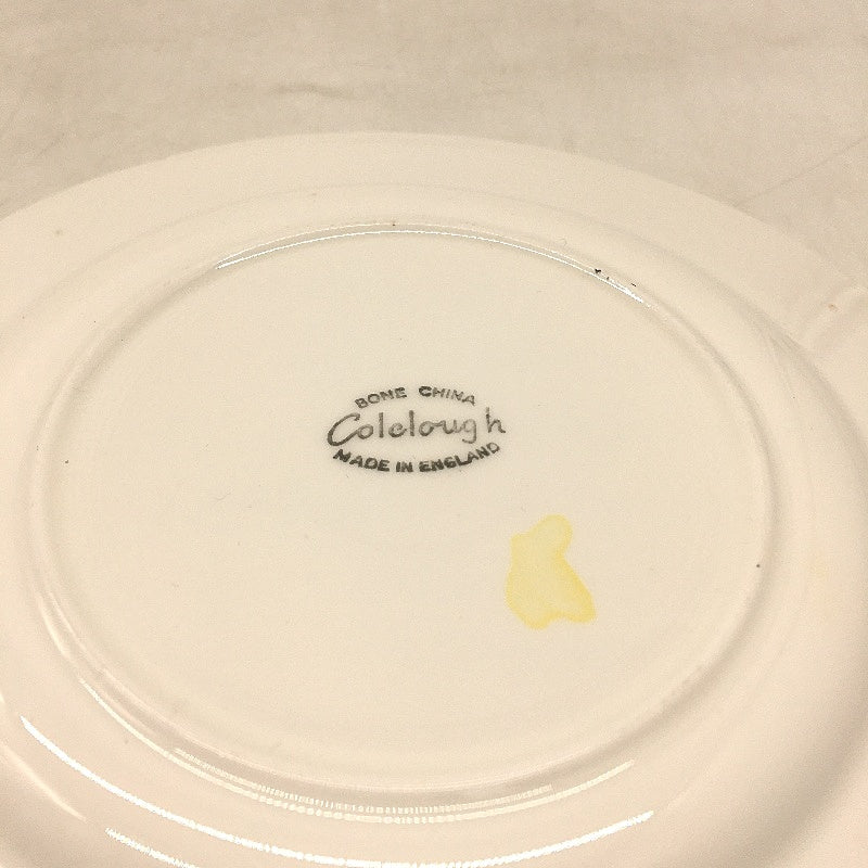 VINTAGE Colclough Bone China Made In England Pastel Yellow 3Pce Tea Cup Set