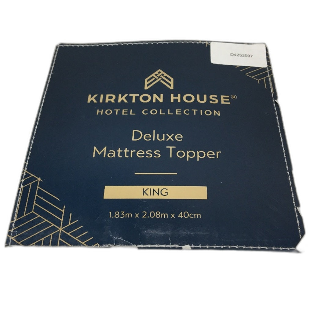 Kirkton House Deluxe 375TC Cotton Cover Mattress Topper KING Size NEW