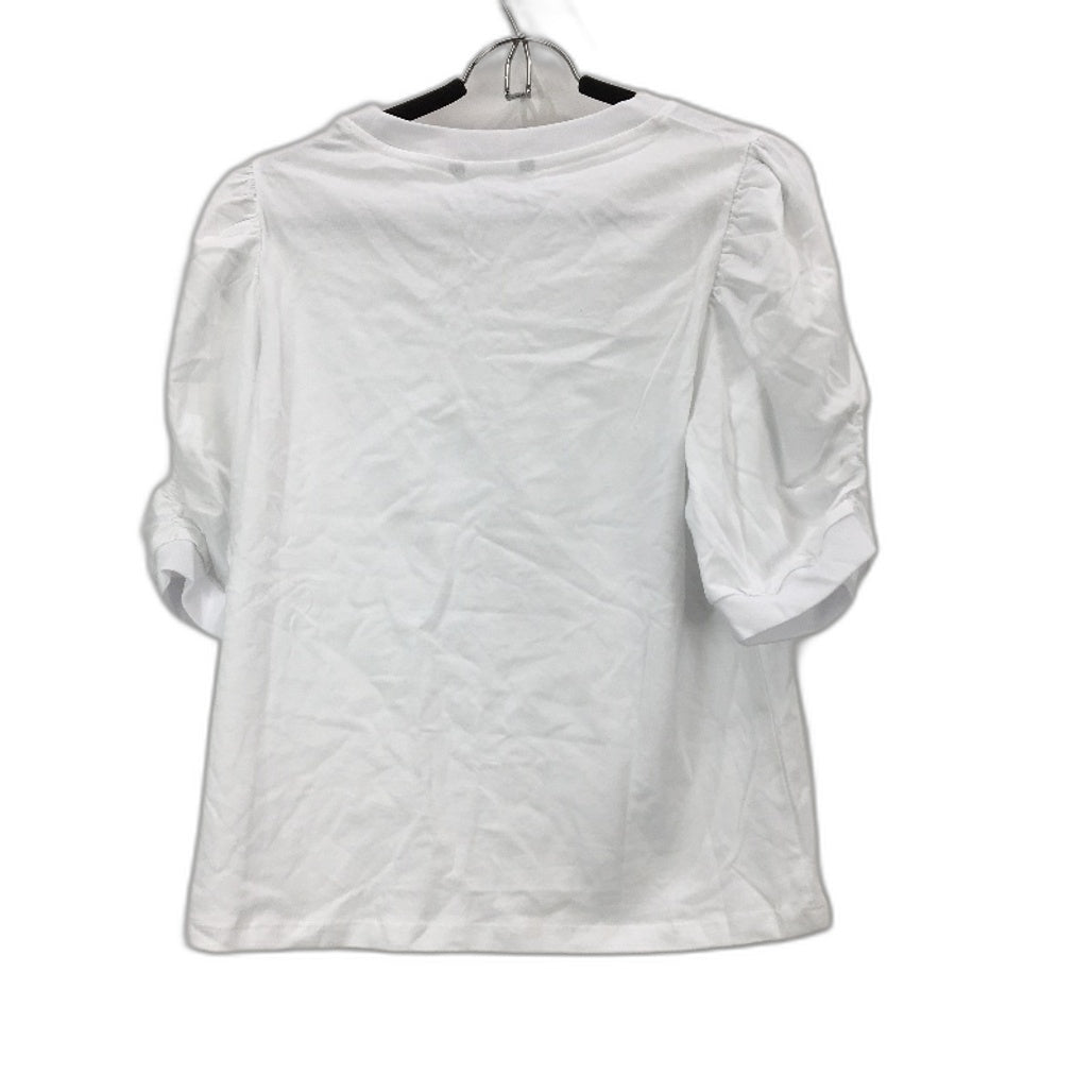 Portmans Renee Puff Short Sleeve Cotton Tee for Women - White, Size Large, NEW