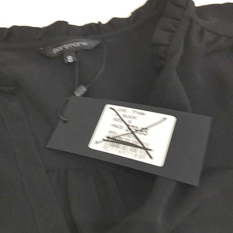 Portmans Kelsie Black Polyester Short Sleeve Button Through Top Ladies Size AU 8 NEW