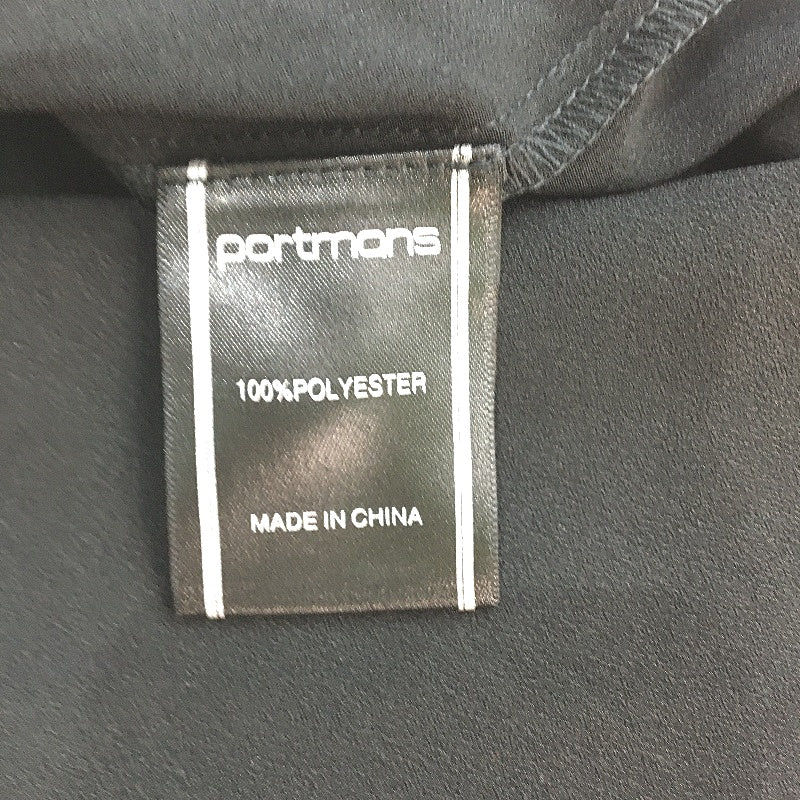 Portmans Kelsie Black Polyester Short Sleeve Button Through Top Ladies Size AU 8 NEW