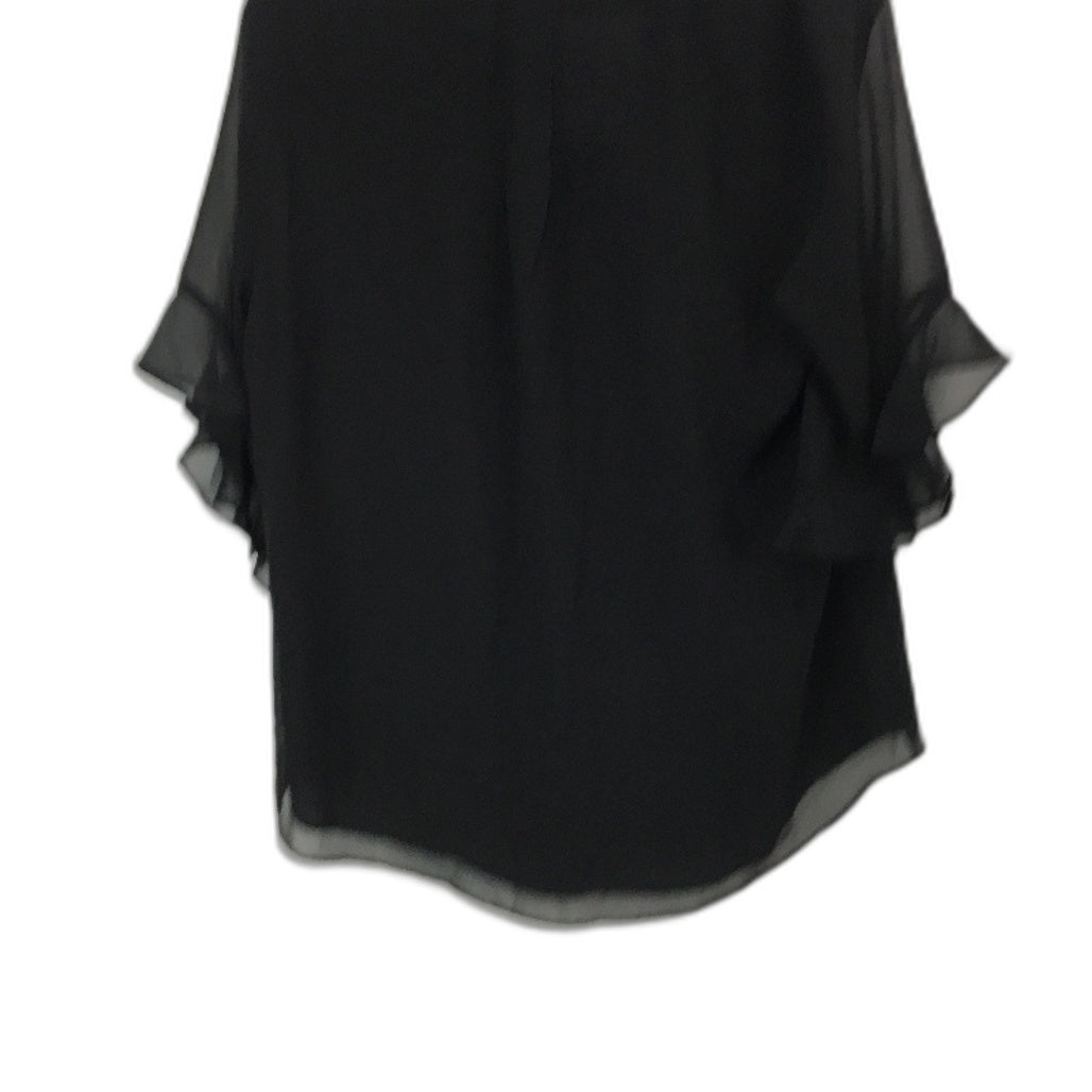 Jacqui.E Thea Drapey Black Scoop Notch Lined Blouse Ladies Size AU 14 NEW