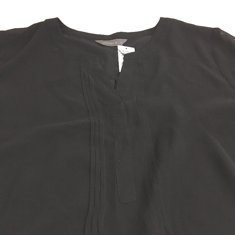 Jacqui.E Thea Drapey Black Scoop Notch Lined Blouse Ladies Size AU 14 NEW