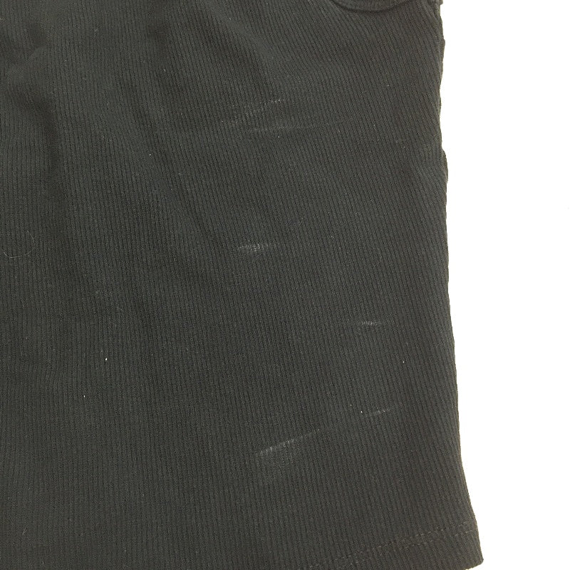 Dotti Low Back Rib Black Cotton Tee for Women - Soft Stretch Fit - Size Large NEW
