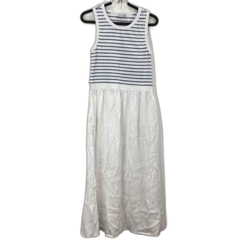 Just Jeans Kylie Knit White & Blue Stripe Combo Dress - Ladies Size AU 10 - NEW