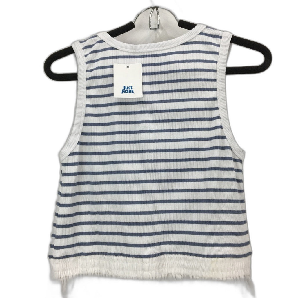 Just Jeans Kylie Knit White & Blue Stripe Combo Dress - Ladies Size AU 10 - NEW