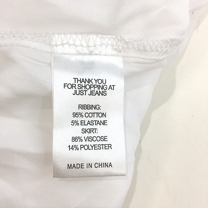 Just Jeans Kylie Knit White & Blue Stripe Combo Dress - Ladies Size AU 10 - NEW