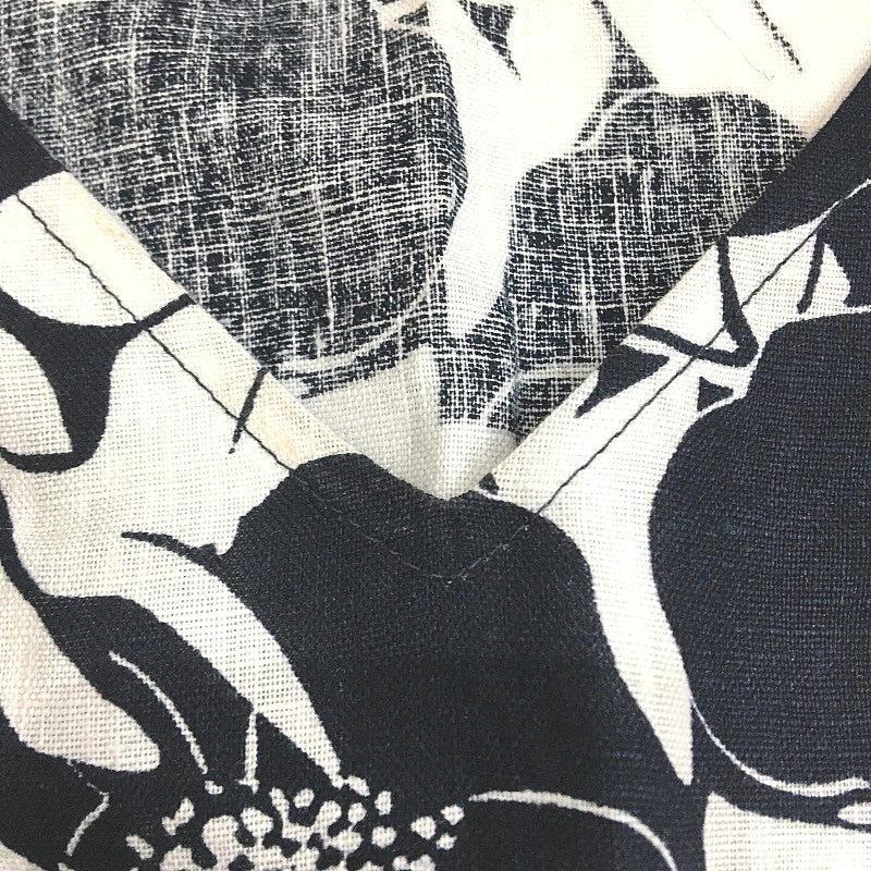 Jacqui.E Lola Linen Floral Black & White Shift Dress for Women, Size AU 12 NEW