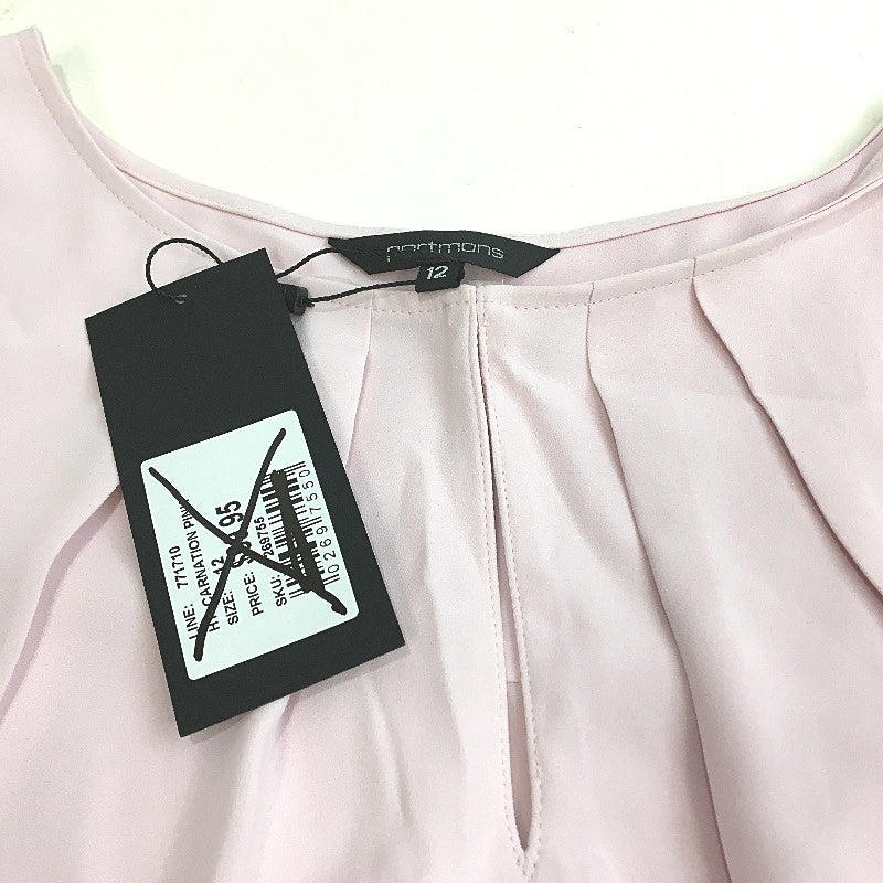 Portmans Dakota Sleeveless Carnation Pink Shell Top for Women - Size AU 12 NEW