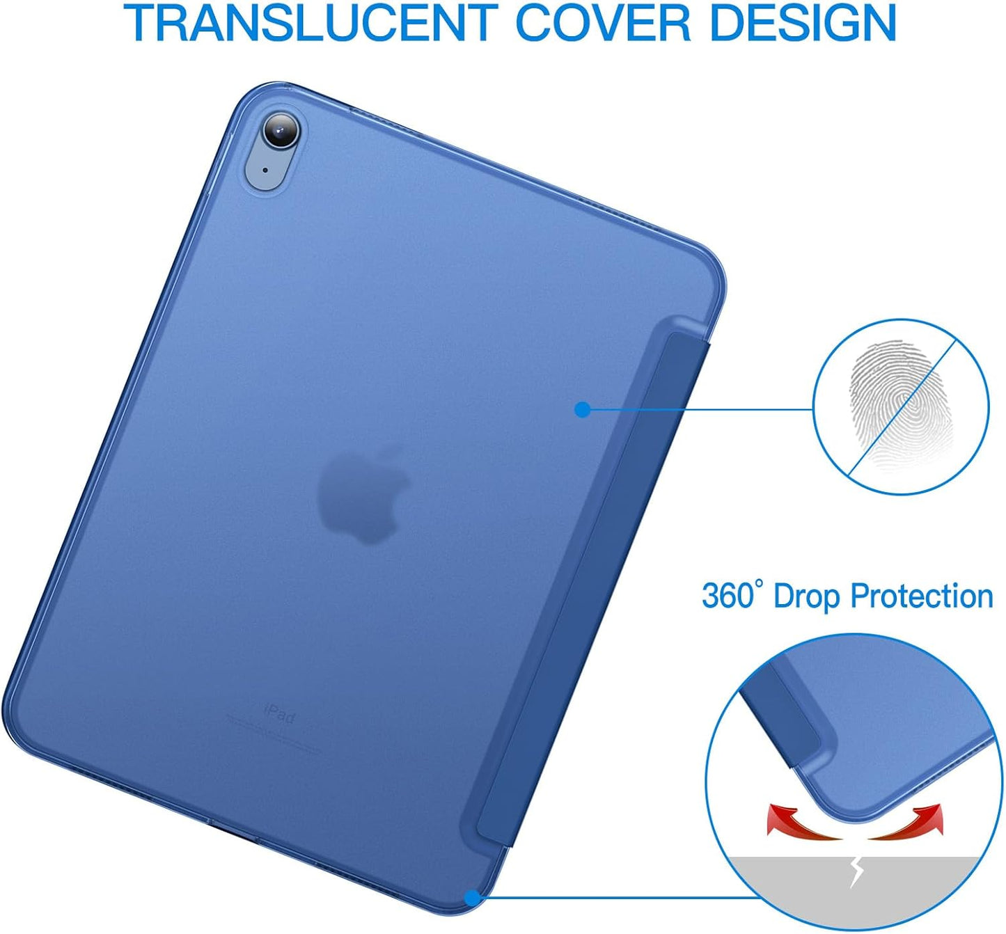JETech Navy Cases Blue Protective Case for New iPad 11 Inch 2025 & 10th Gen DEMO
