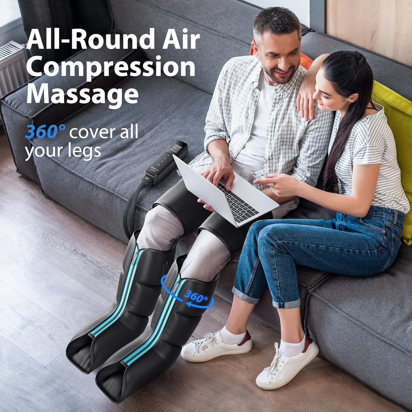 CINCOM Foot Calf Thigh Massager with Heat and Compression - Relaxing DEMO