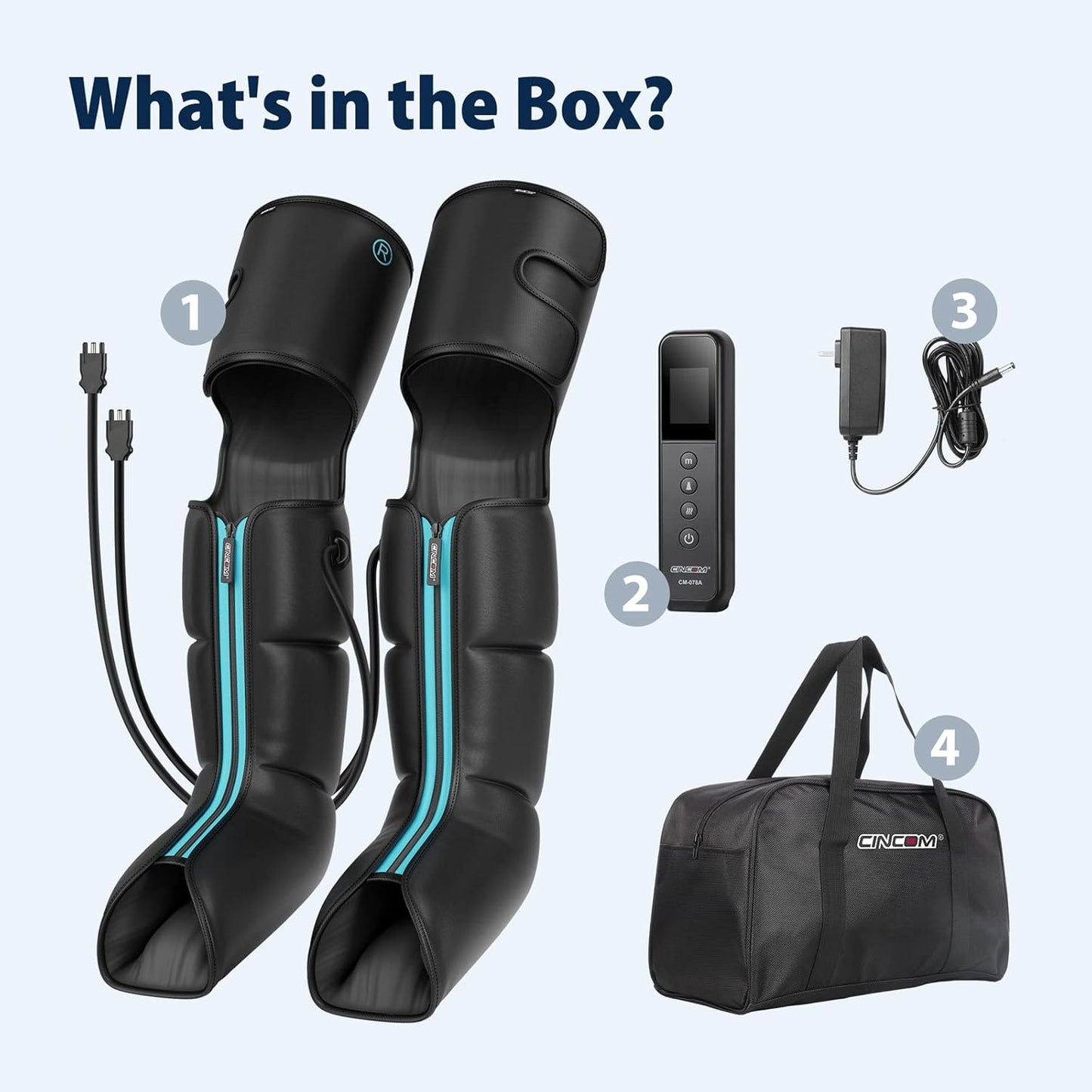 CINCOM Foot Calf Thigh Massager with Heat and Compression - Relaxing DEMO