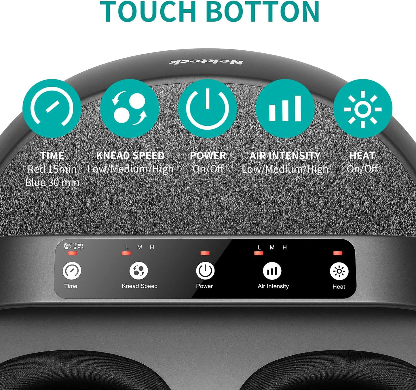 Nekteck Foot Massager Machine with Heat Shiatsu Deep Kneading DEMO