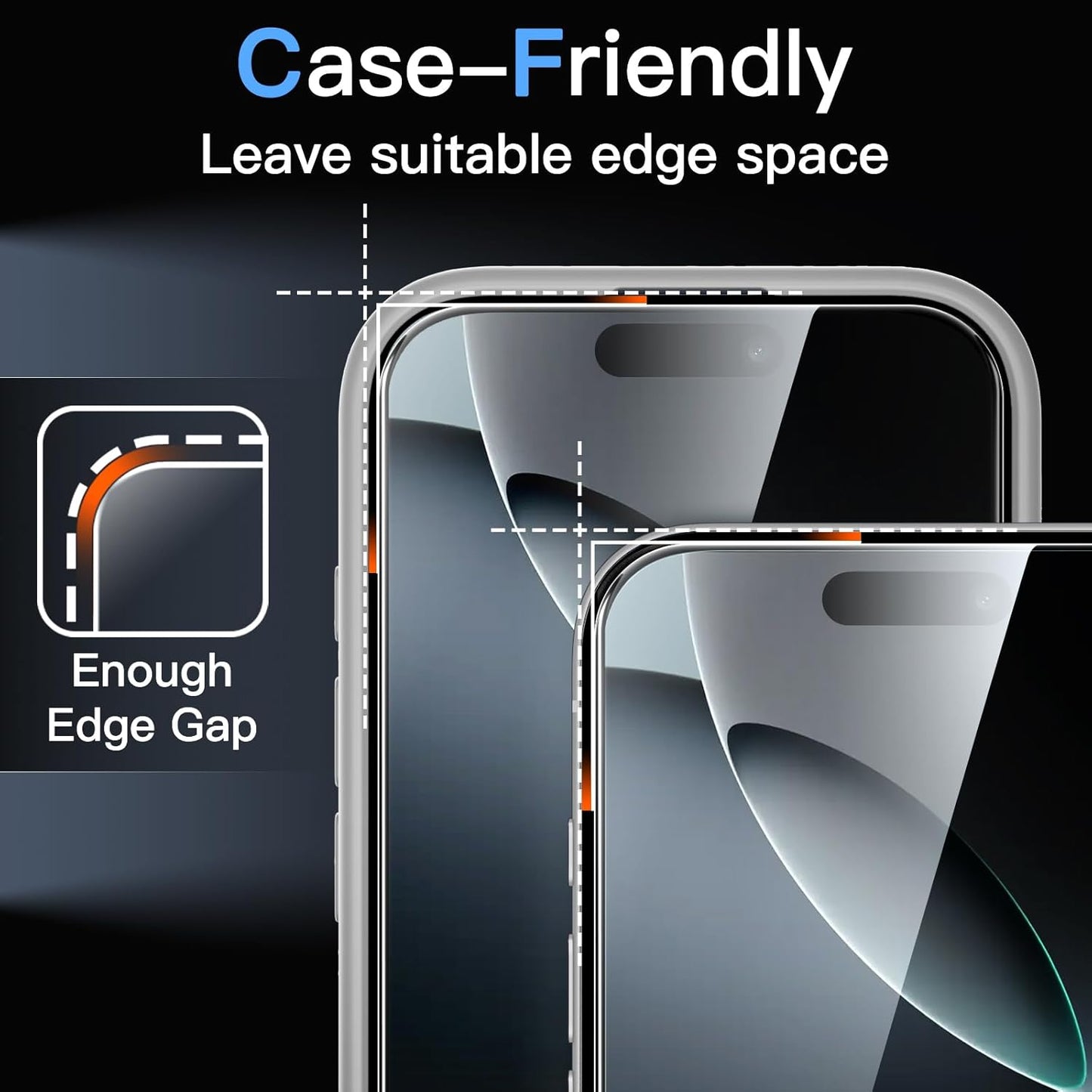 JETech Tempered Screen Protectors Glass Screen Protector for iPhone 16 Pro NEW