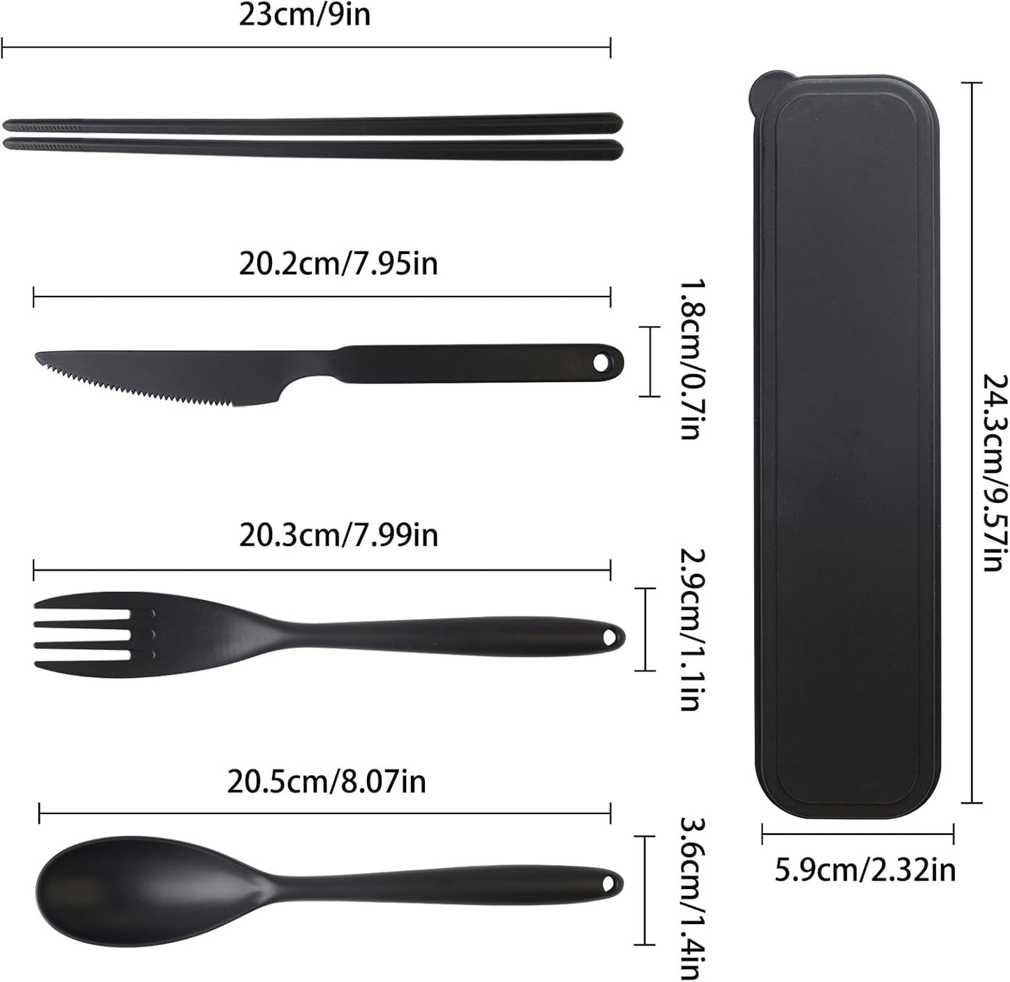 Loyzcy Reusable Mixed Cutlery Sets Travel Cutlery Set 2 Piece Mixed Sets NEW