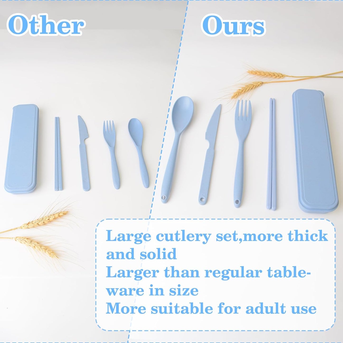 Loyzcy Reusable Mixed Cutlery Sets Travel Cutlery Set 2 Piece Mixed Sets NEW