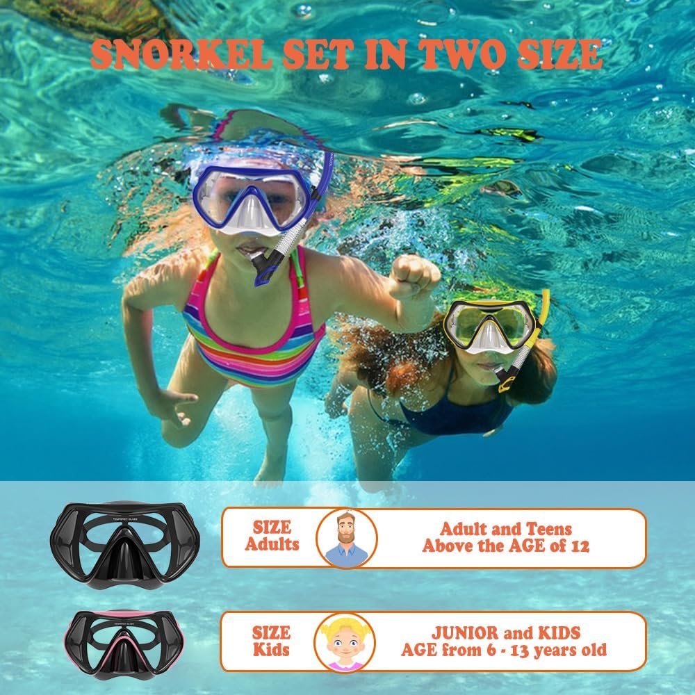 WACOOL Professional Silicone Snorkeling Goggles for Adults in Mgreen Color NEW