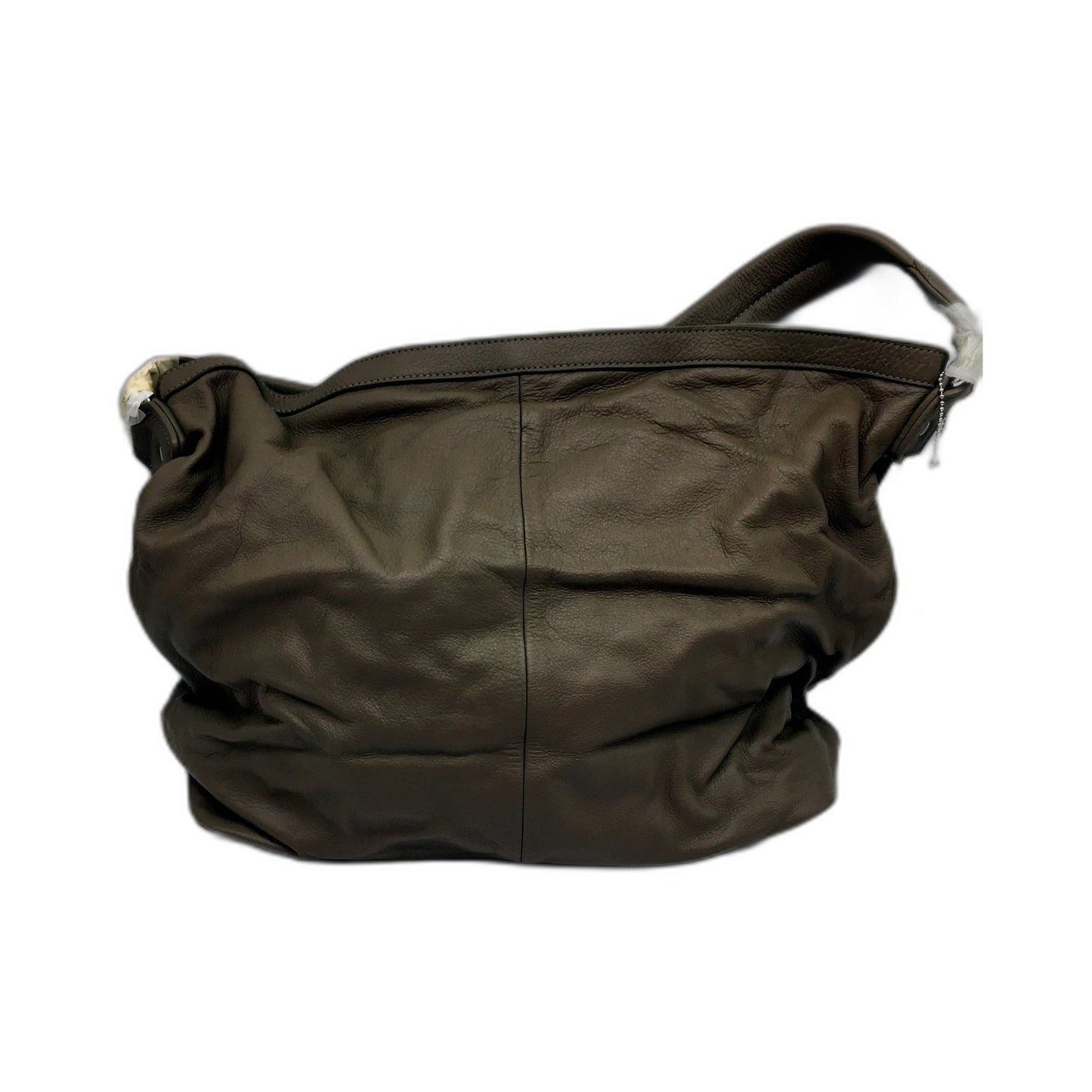 Poppy Green Womens Leather Hobo Handbag Brownish Grey Stylish Versatile NEW