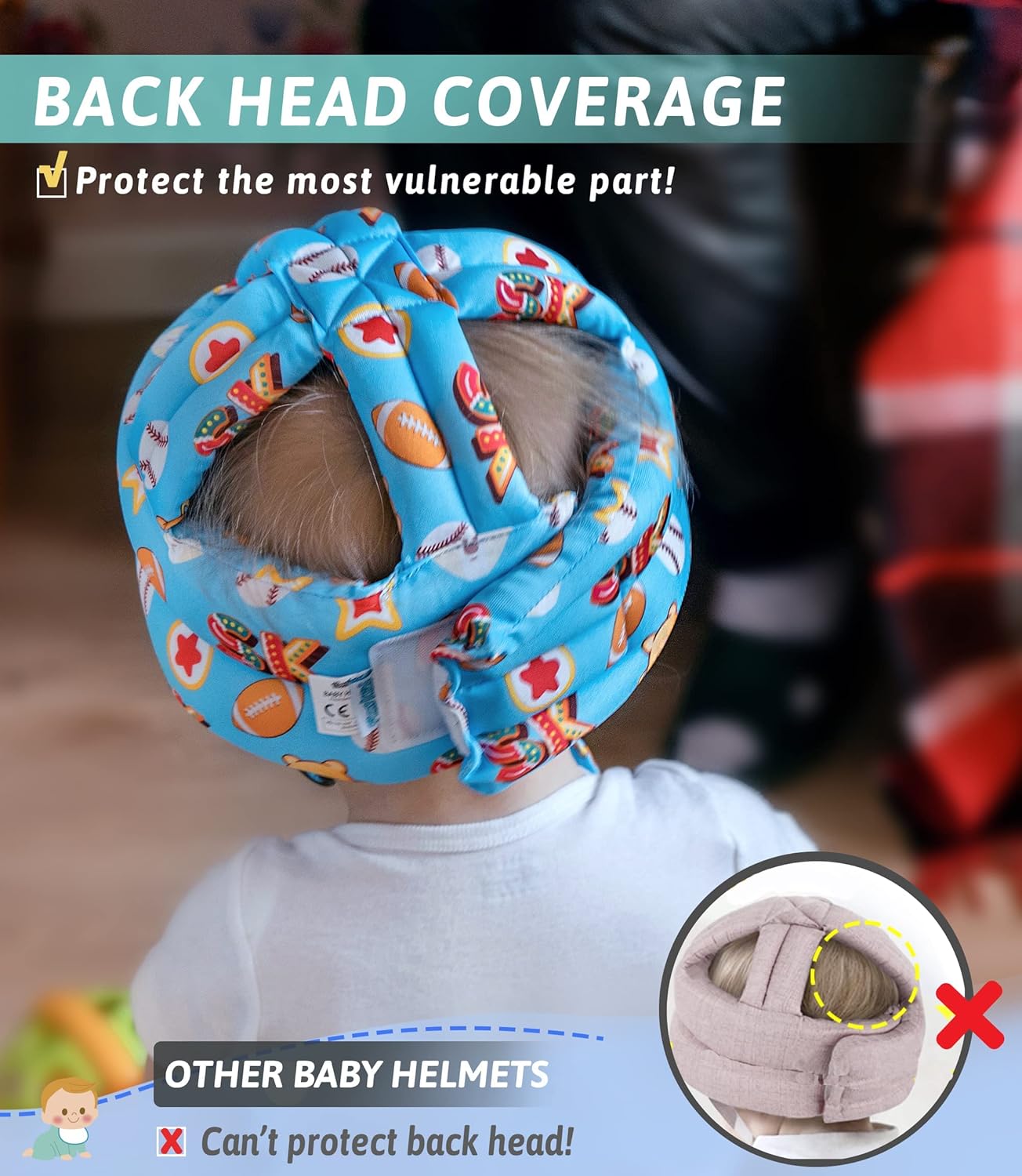 Simply Kids Safety Harnesses Baby Grey Fox & Owl Head Protector Soft 6-24m NEW