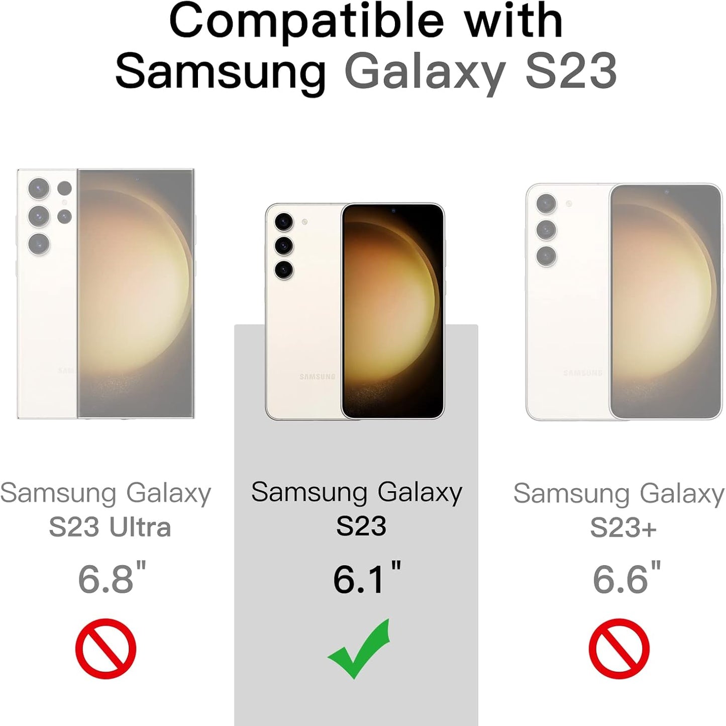 JETech Basic Cases for Samsung Galaxy S23 5G 6.1-Inch Non-Yellowing NEW