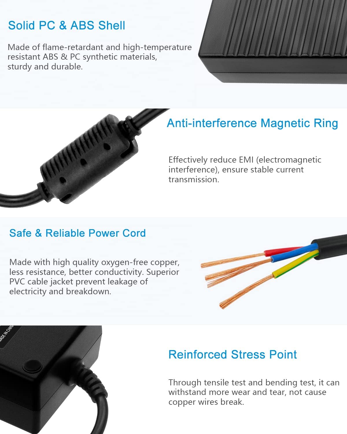 ALITOVE 24V AC Adapters 5A AC Adapter Power Supply for LED Strip Lights, NEW