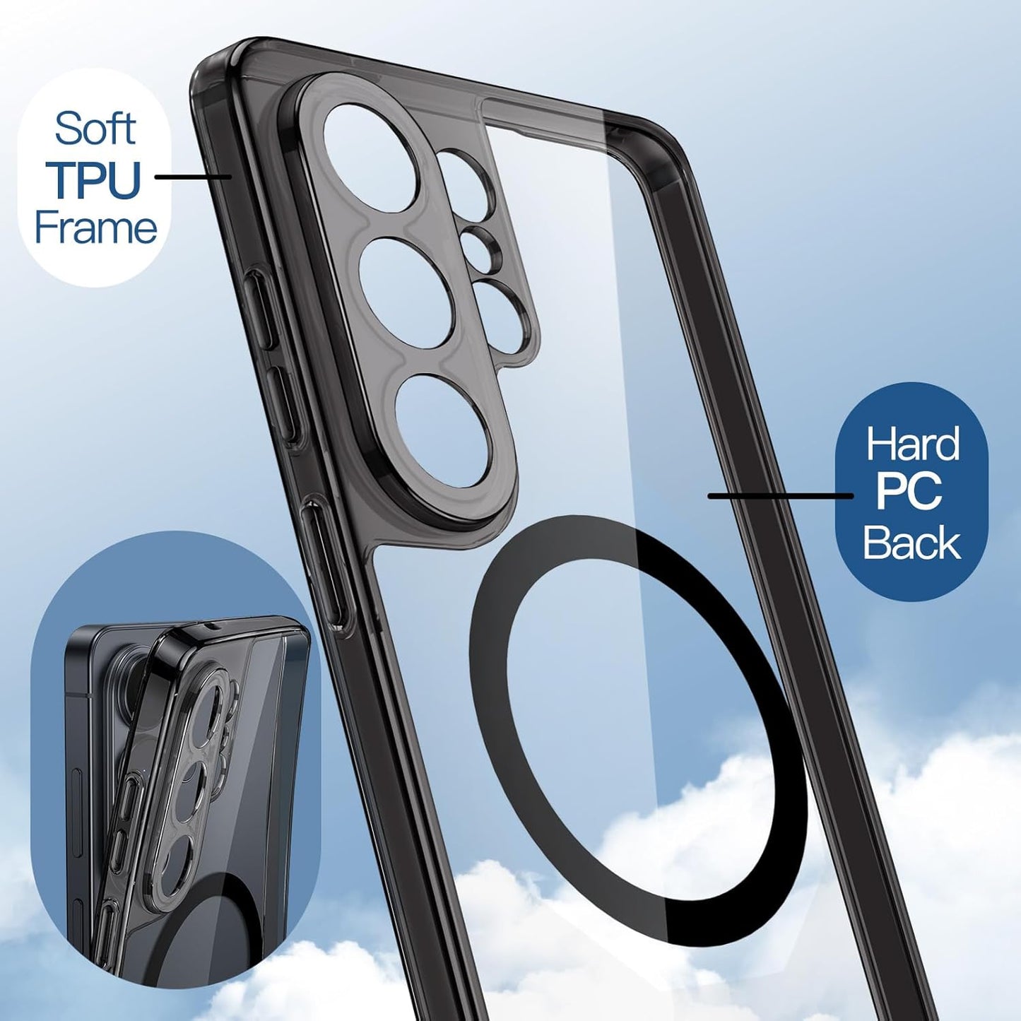 JETech Magnetic Basic Cases Case for Samsung Galaxy S26 Ultra, Compatible NEW