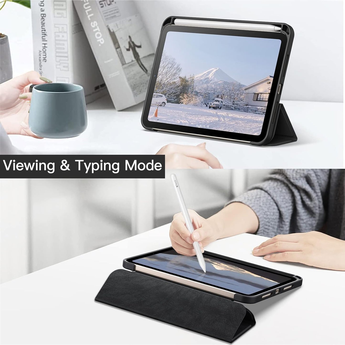 JETech Black Cases iPad mini (A17 Pro, 2024, 7th Gen) / 6 (2021) Protective NEW