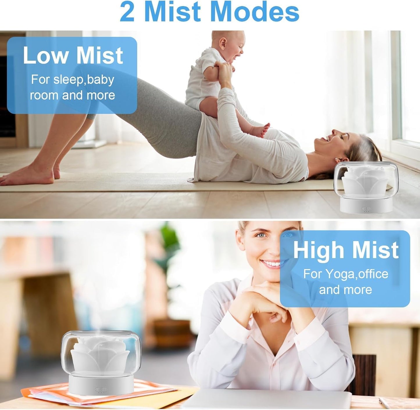 Liuruiyu Petal-Shaped Scented Oil Diffusers Light Up for Home Decor NEW