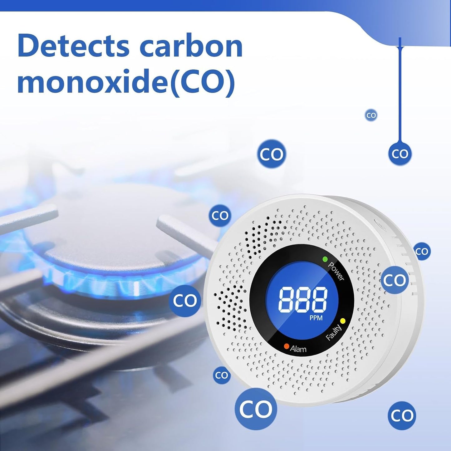 YICENZXI Carbon Safety & Security Monoxide Detector with Digital Display NEW