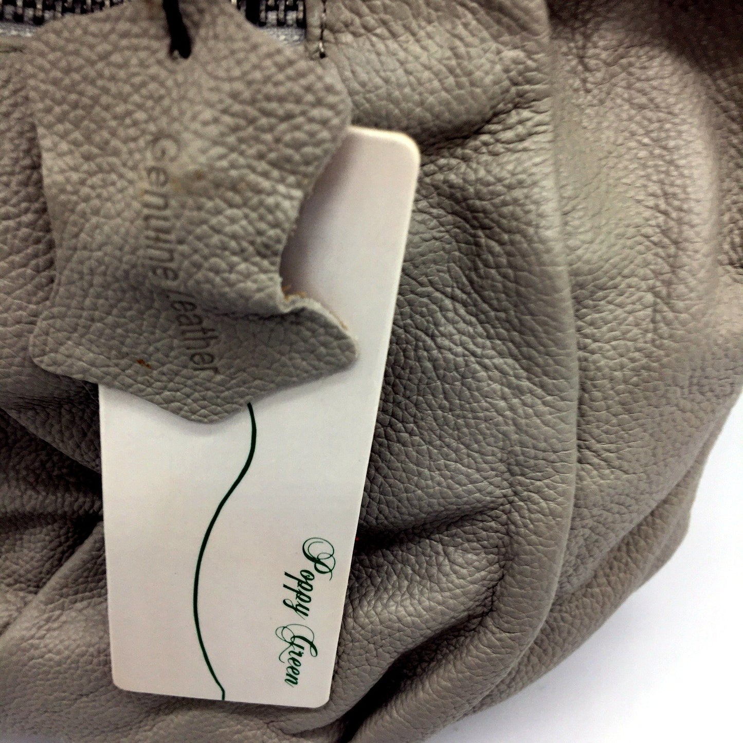 Poppy Green Leather Hobo Handbag Womens Genuine Leather Grey Hobo Handbag NEW