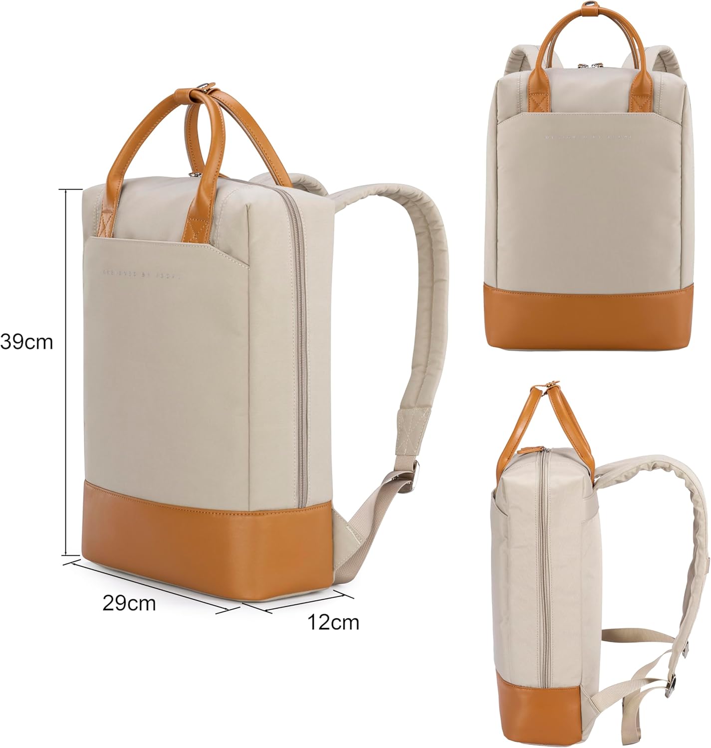 Business Travel Backpacks Backpack Laptop Bag, 14 inch, Beige, Medium Size NEW