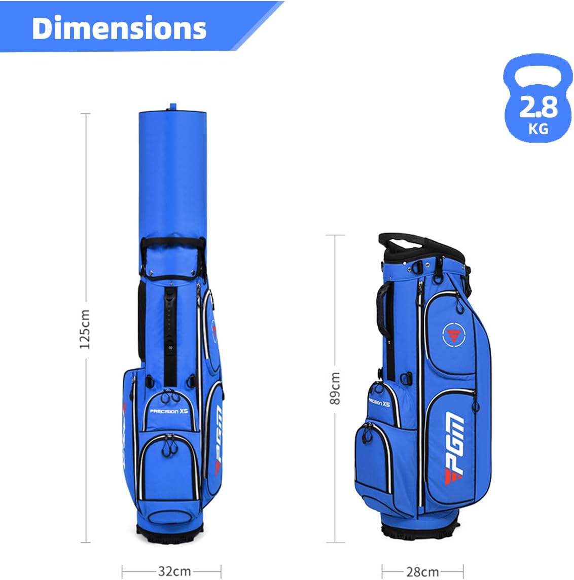 Leap Sports Ultralight Golf Stand Bag with Bracket, Black - Lightweight & NEW