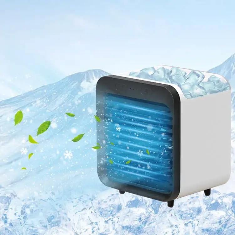 UniPro GOODS Portable Mini Air Conditioner Rechargeable Cooling Fan White NEW