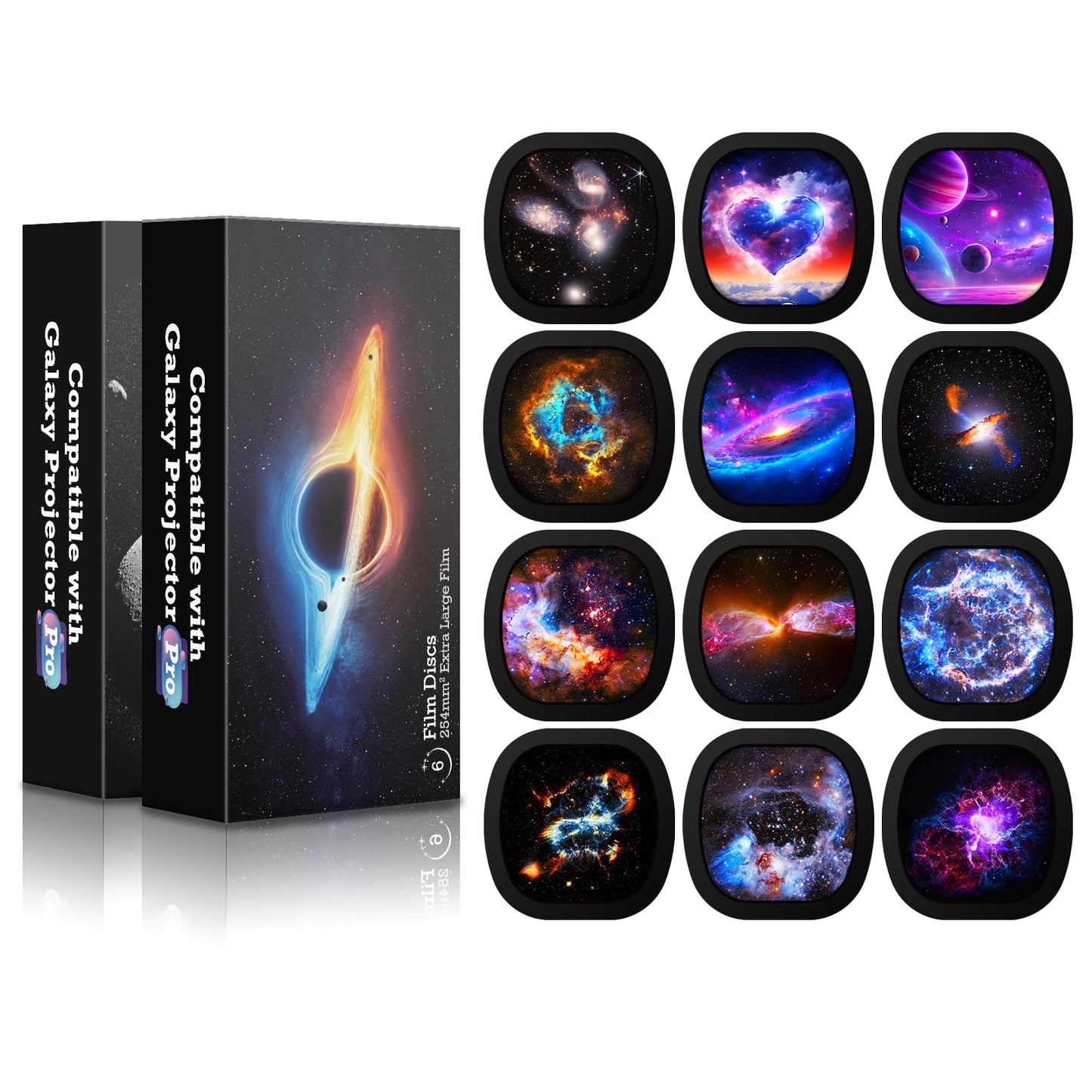 YunLone Projector & 12 Realistic Galaxy Film Discs Projection Lighting Decor NEW