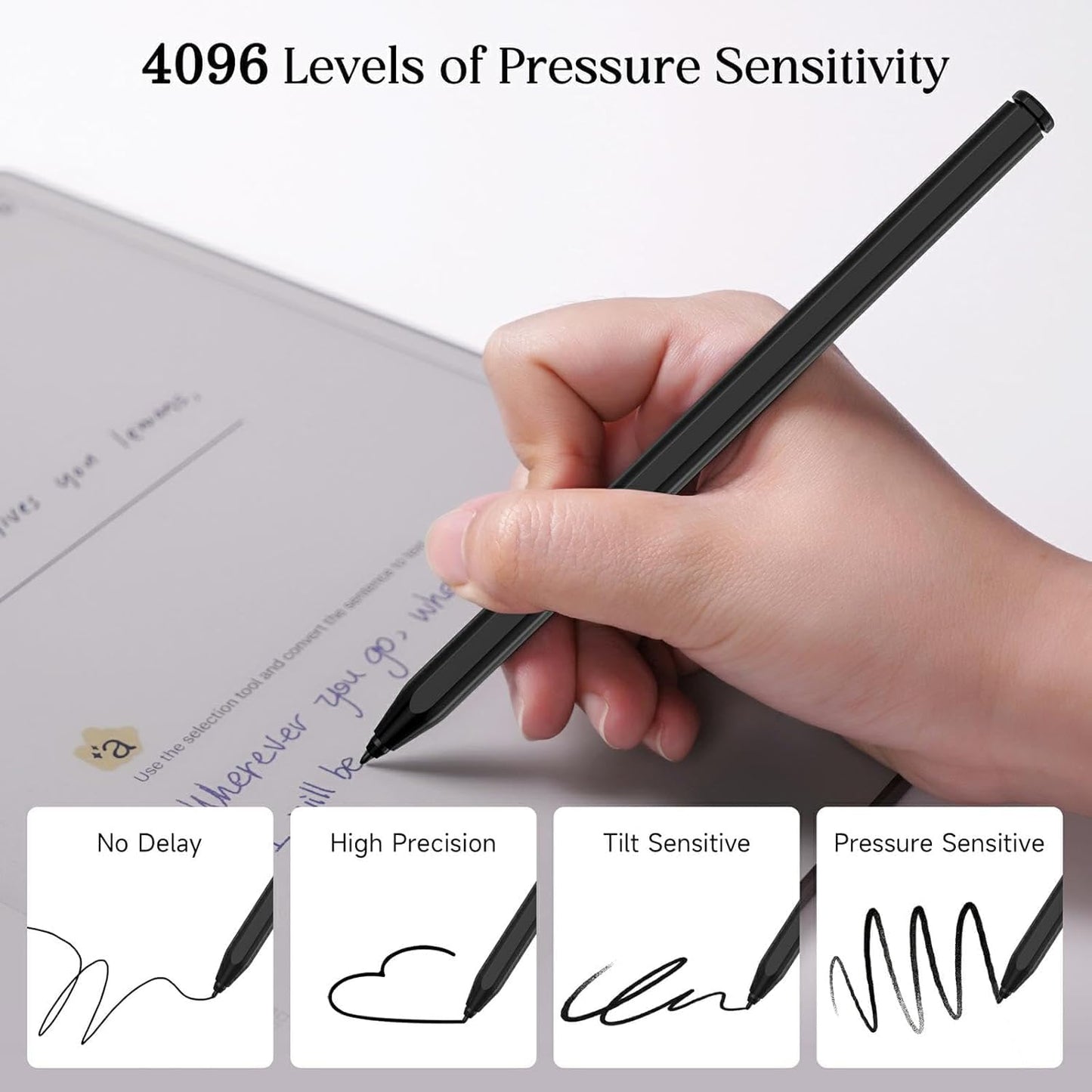 Zspeed EMR Stylus Pen with Eraser Tilt Sensitivity Magnetic Styli Black NEW