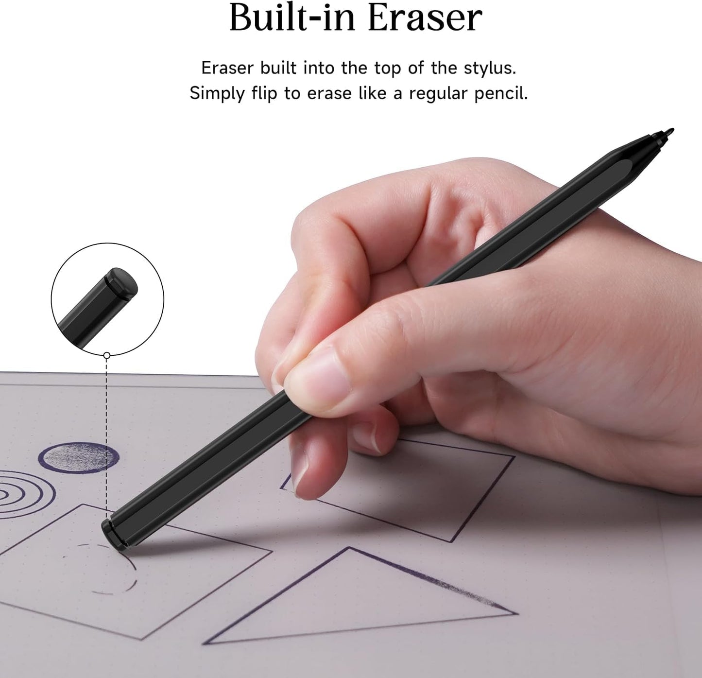 Zspeed EMR Stylus Pen with Eraser Tilt Sensitivity Magnetic Styli Black NEW