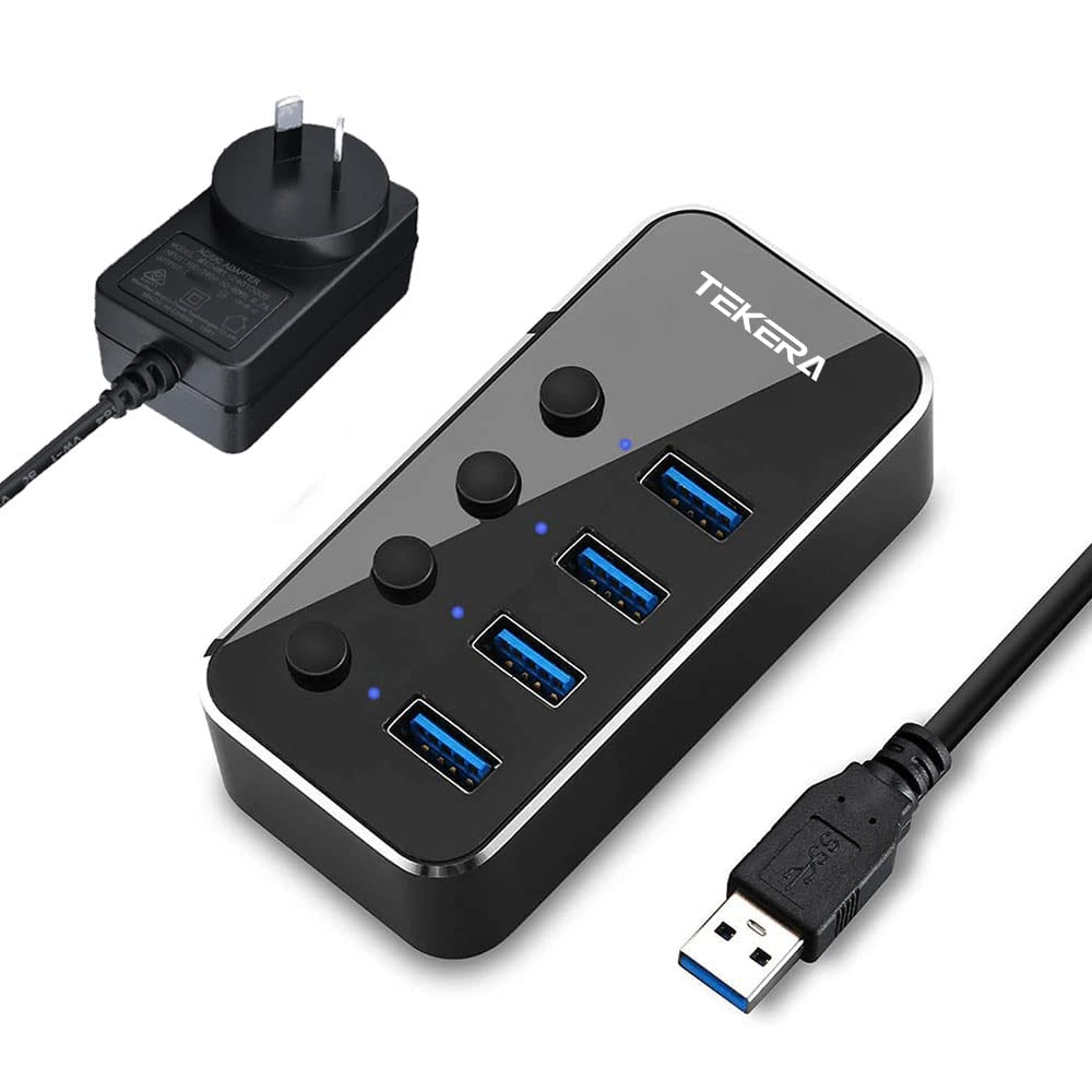 TEKERA 4-Port USB Hubs USB 3.0 Aluminum Hub Splitter for Laptops, PCs, and DEMO