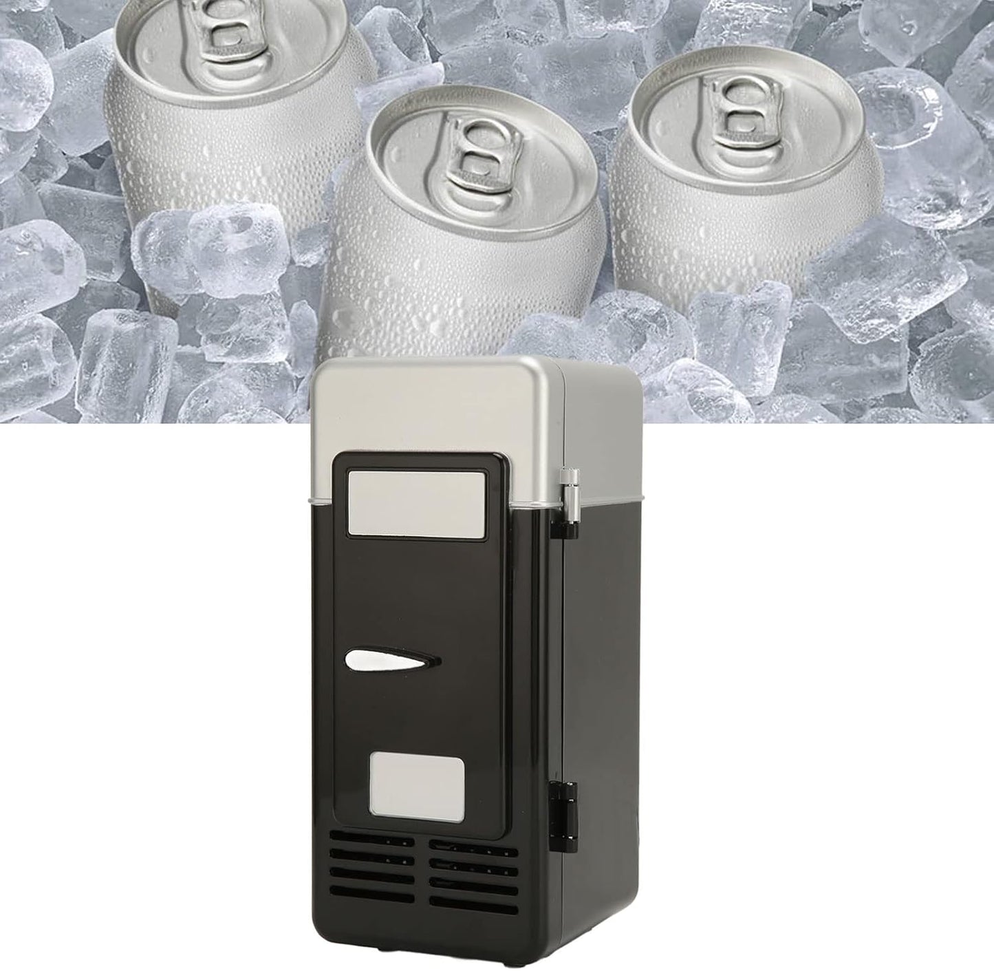 Jectse Portable Electric Mini Fridge Beverage Drink Can Cooler in Black for NEW