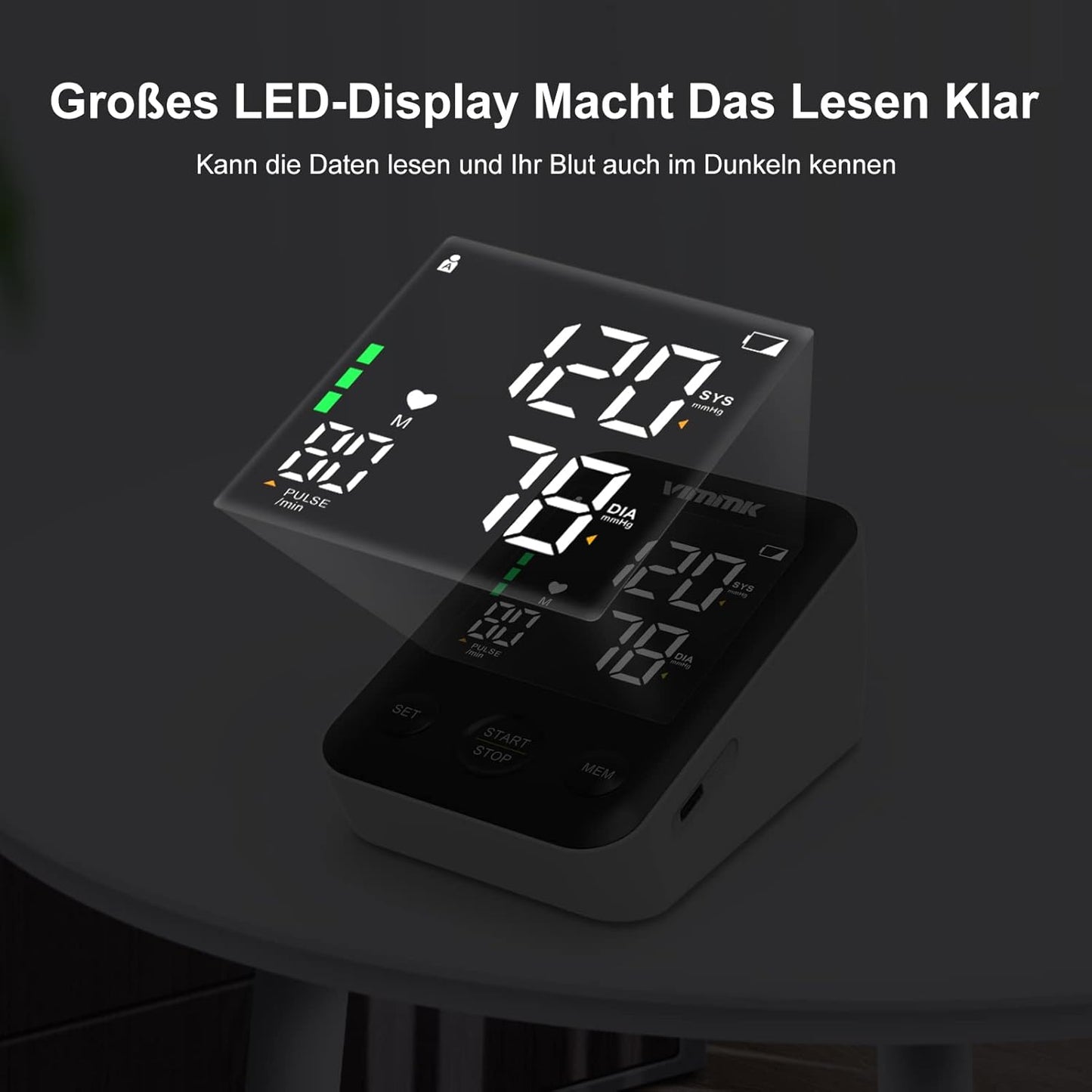 Vimmk Upper Accessories Arm Blood Pressure Monitor Machine for Home Use, NEW